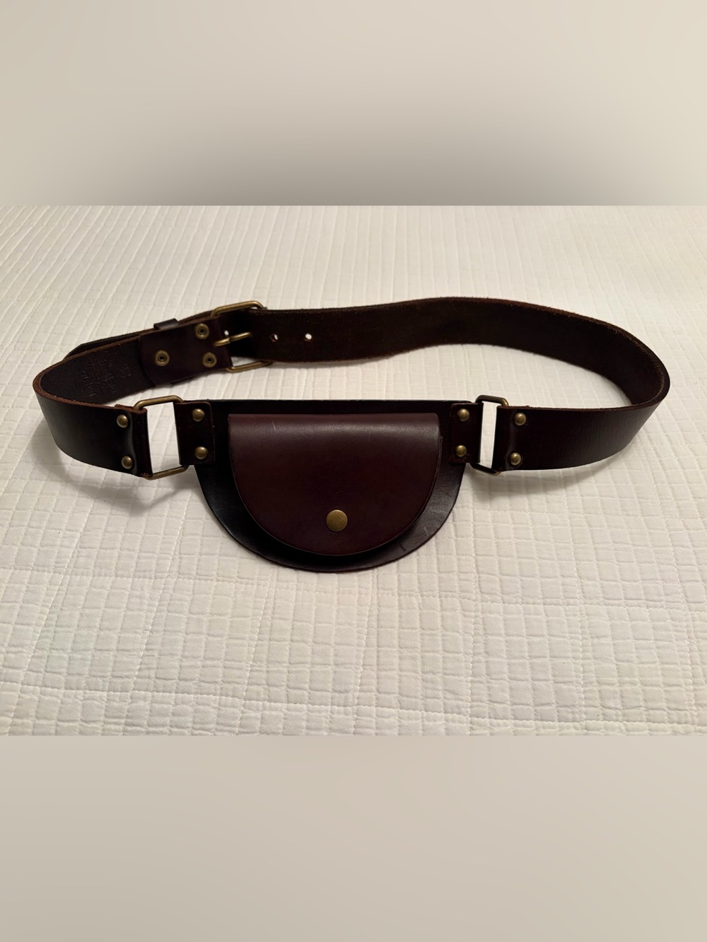 Bed Stu Tisdale Pocket Pouch Belt Brown 38